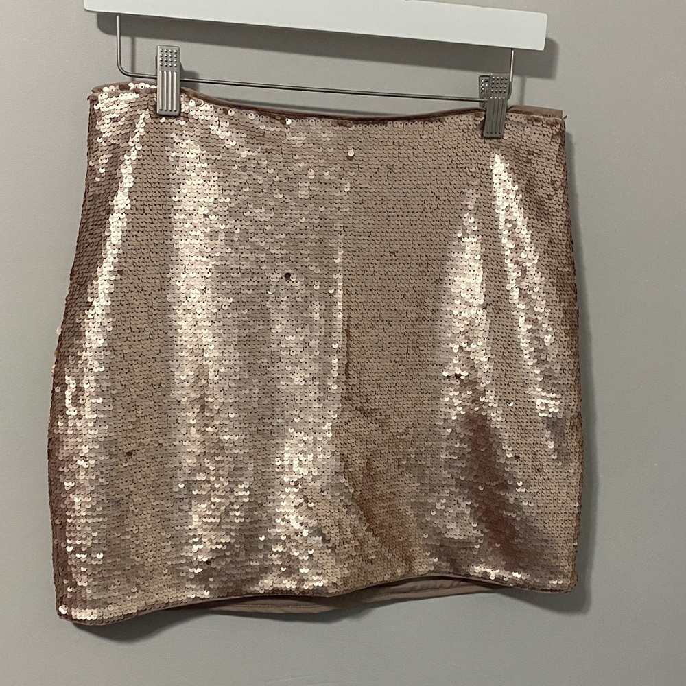 Banana Republic Shimmering Sequin Mini Skirt - Champagne